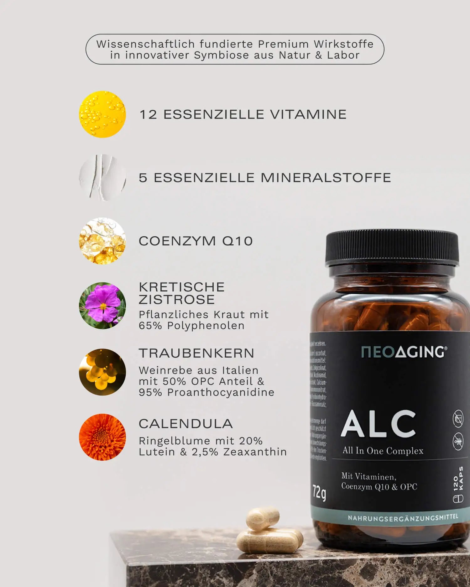 All in One Complex mit Vitaminen, Coenzym Q10 & OPC