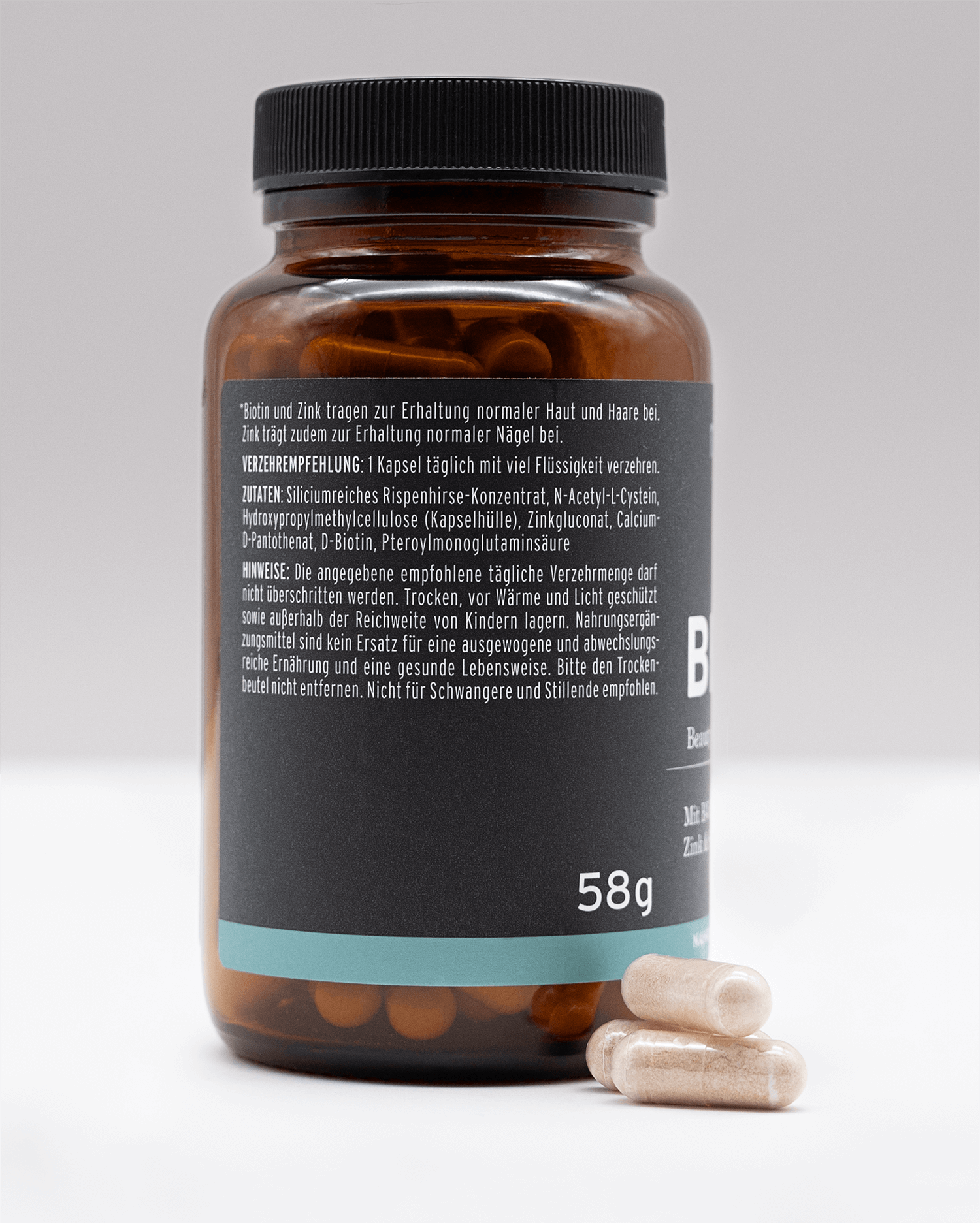 Beauty Complex mit B-Vitaminen, Zink und Silicium von NEOaging Longevity Supplements Produkt Zutatenliste