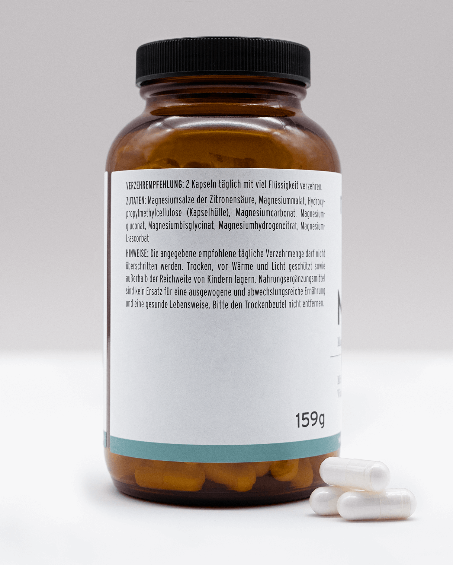 Magnesium Superior 7 Magnesiumformen mit Vitamin C von NEOaging Longevity Supplements Produktfoto Zutatentabelle