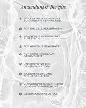 Anwendung Benefits Omega 3 Öle Aufzählung