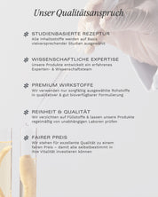 NEOaging Longevity Supplements Qualitätsanspruch Auflistung Werte Produkte